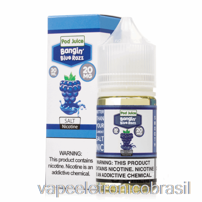 Vape Eletrônico Bangin Blue Razz - Suco De Vagem - 30ml 20mg